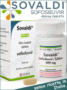 Compra Sovaldi Sofosbuvir in Italia senza ricetta medica per trattare l'infezione da virus dell'epatite C